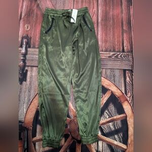 NWT 2Fly Satin Joggers Size Small